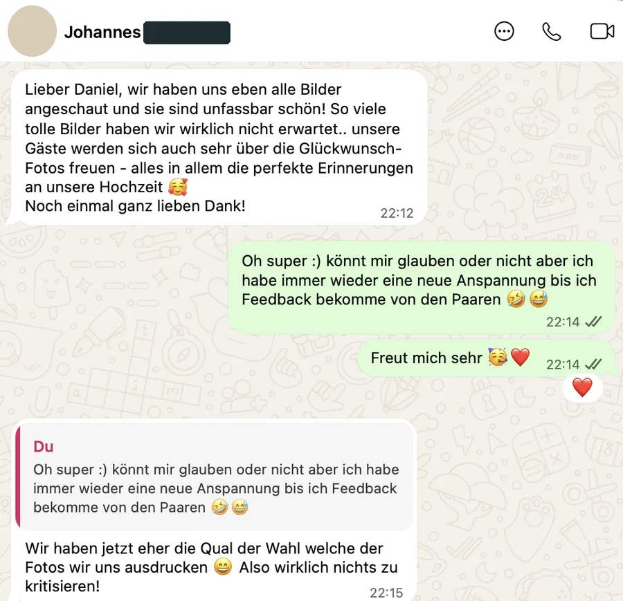 WhatsApp-Nachricht: die Bilder sind unfassbar schön, jetzt haben sie die Qual der Wahl beim Ausdrucken.